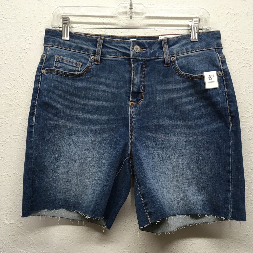 Time and Tru Women's Dark Blue Denim Jean Shorts NWT